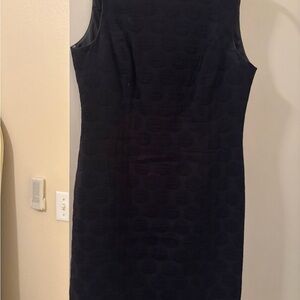 Taylor Black Textured Midi Dress